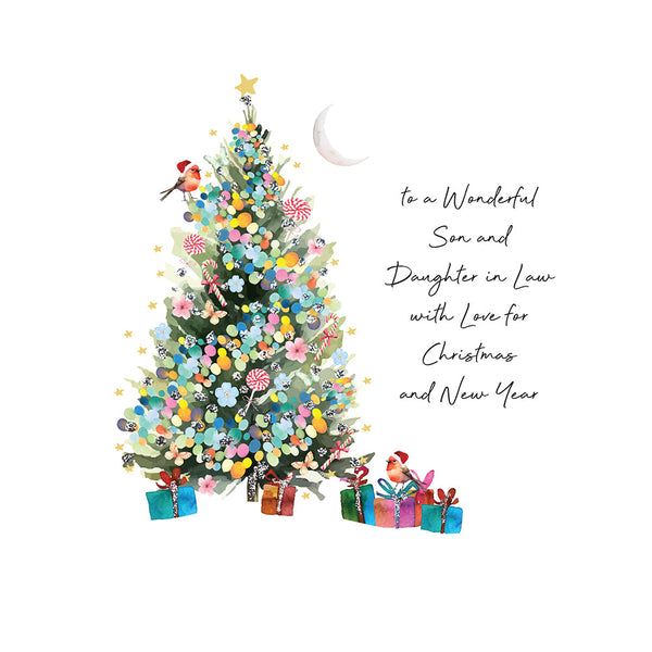 To a Wonderful Son and Daughter in Law with Love for Christmas and New Year