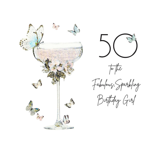 50 To the Fabulous Sparkling Birthday Girl