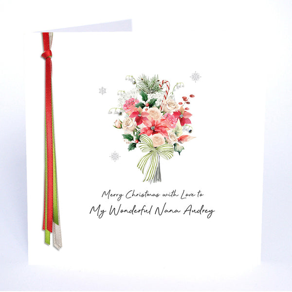 PERSONALISE FOR HER… Merry Christmas with Love to My Wonderful Nana (Bouquet)