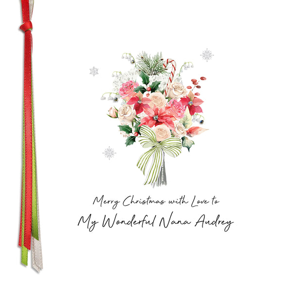 PERSONALISE FOR HER… Merry Christmas with Love to My Wonderful Nana (Bouquet)