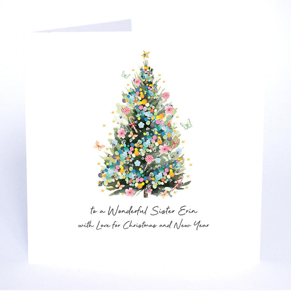 PERSONALISE FOR THEM… to a Wonderful Sister with Love for Christmas and New Year (Tree)