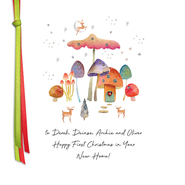 PERSONALISE FOR… Happy First Christmas in Your New Home! (Mushrooms)