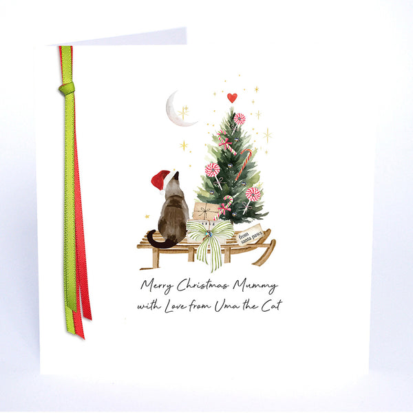 PERSONALISE FOR… Merry Christmas from the Cat (Santa Paws)