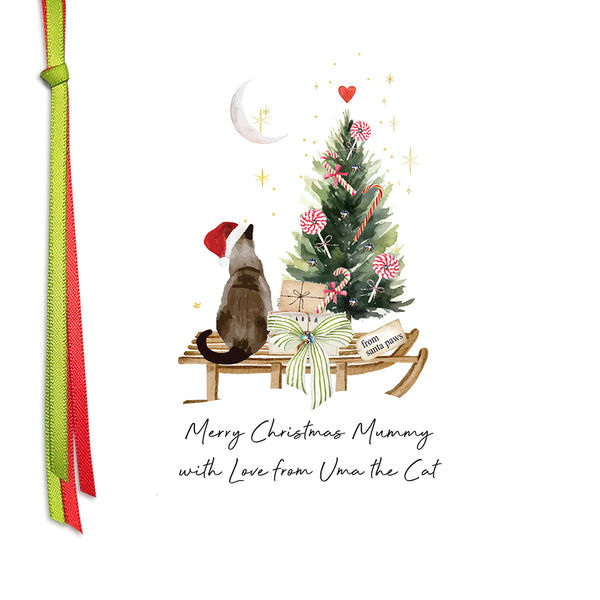 PERSONALISE FOR… Merry Christmas from the Cat (Santa Paws)