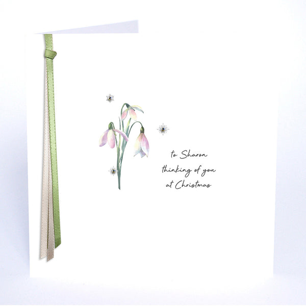 PERSONALISE FOR… Thinking of You at Christmas (Snowdrop)