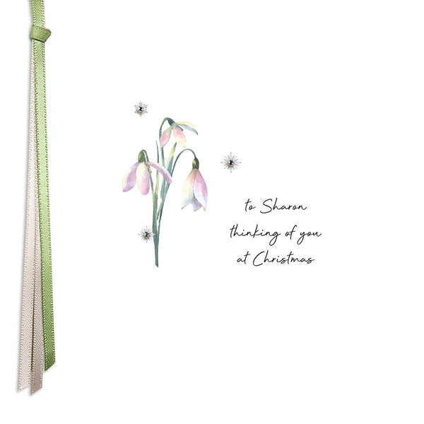 PERSONALISE FOR… Thinking of You at Christmas (Snowdrop)