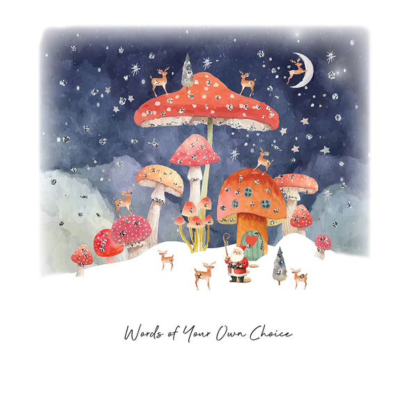 PERSONALISE FOR… Words of Your Own Choice (Mushrooms Santa Reindeers)