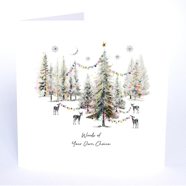 PERSONALISE FOR… Words of Your Own Choice (Winter Forest Reindeers)