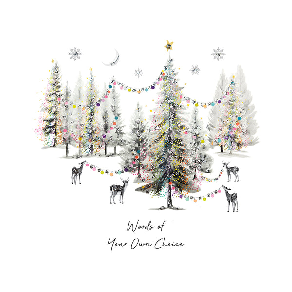 PERSONALISE FOR… Words of Your Own Choice (Winter Forest Reindeers)