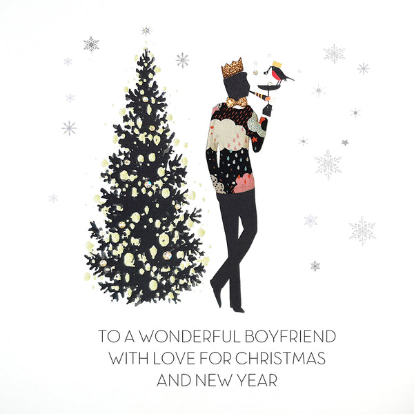 To a Wonderful Boyfriend With Love for Christmas and New Year