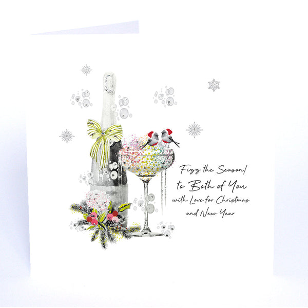 Fizz the Season! to Both of You with Love for Christmas and New Year