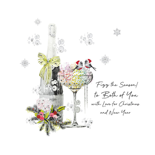 Fizz the Season! to Both of You with Love for Christmas and New Year
