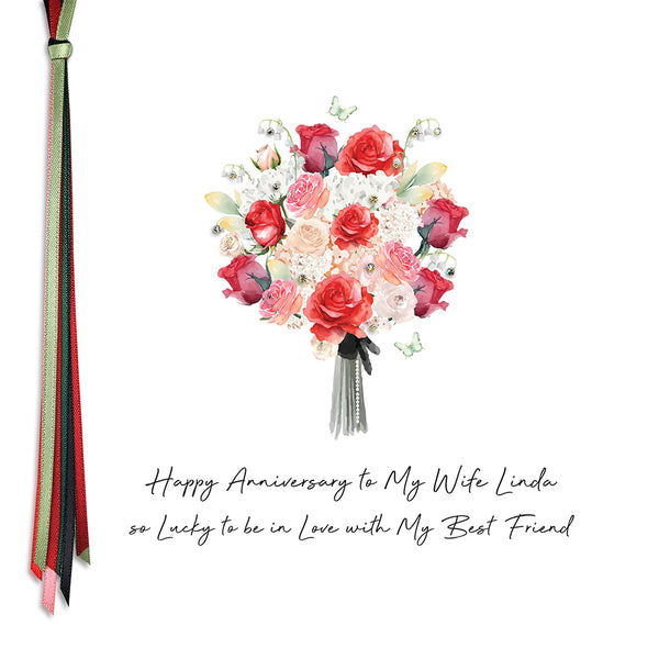 Happy Anniversary to my Wife - My Best Friend (Bouquet)