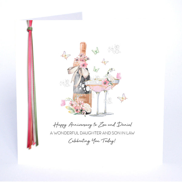 Happy Anniversary Daughter and Son In Law (Champagne)