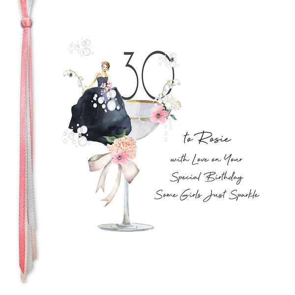 30 with Love on Your Special Birthday Some Girls Just Sparkle (Lady Coupe)