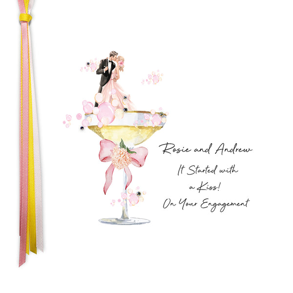 It Started with a Kiss! On Your Engagement (Couple Coupe)