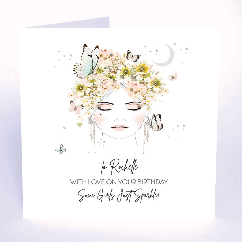 Some Girls Just Sparkle – Handmade Open Birthday Card – FK15