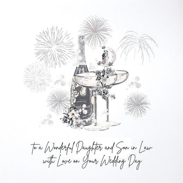 To a Wonderful Son and Daughter in Law, with Love on Your Wedding Day