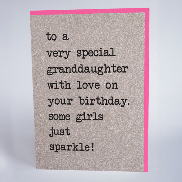 To a Very Special Granddaughter With Love on Your Birthday