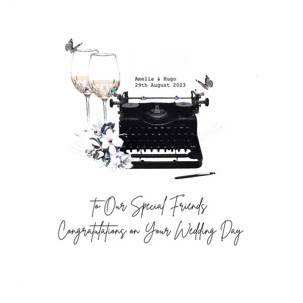 Congratulations on your Wedding Day - Typewriter