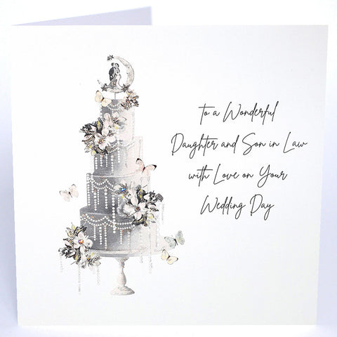 To a Wonderful Daughter and Son in Law, with Love on Your Wedding Day