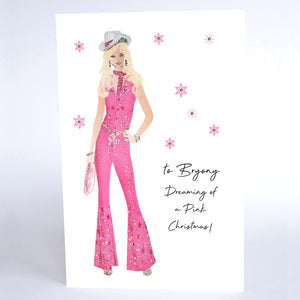 PERSONALISE FOR HER… Dreaming of a Pink Christmas! (Barbie)