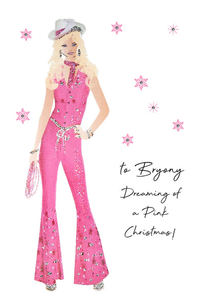 PERSONALISE FOR HER… Dreaming of a Pink Christmas! (Barbie)