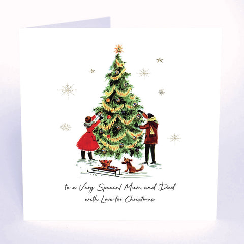 PERSONALISE FOR THEM… to a Very Special Mum and Dad with Love for Christmas (Tree Couple)