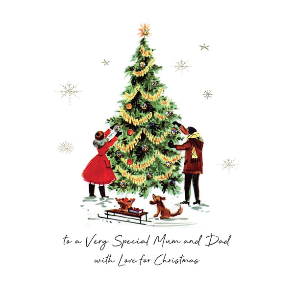 PERSONALISE FOR THEM… to a Very Special Mum and Dad with Love for Christmas (Tree Couple)