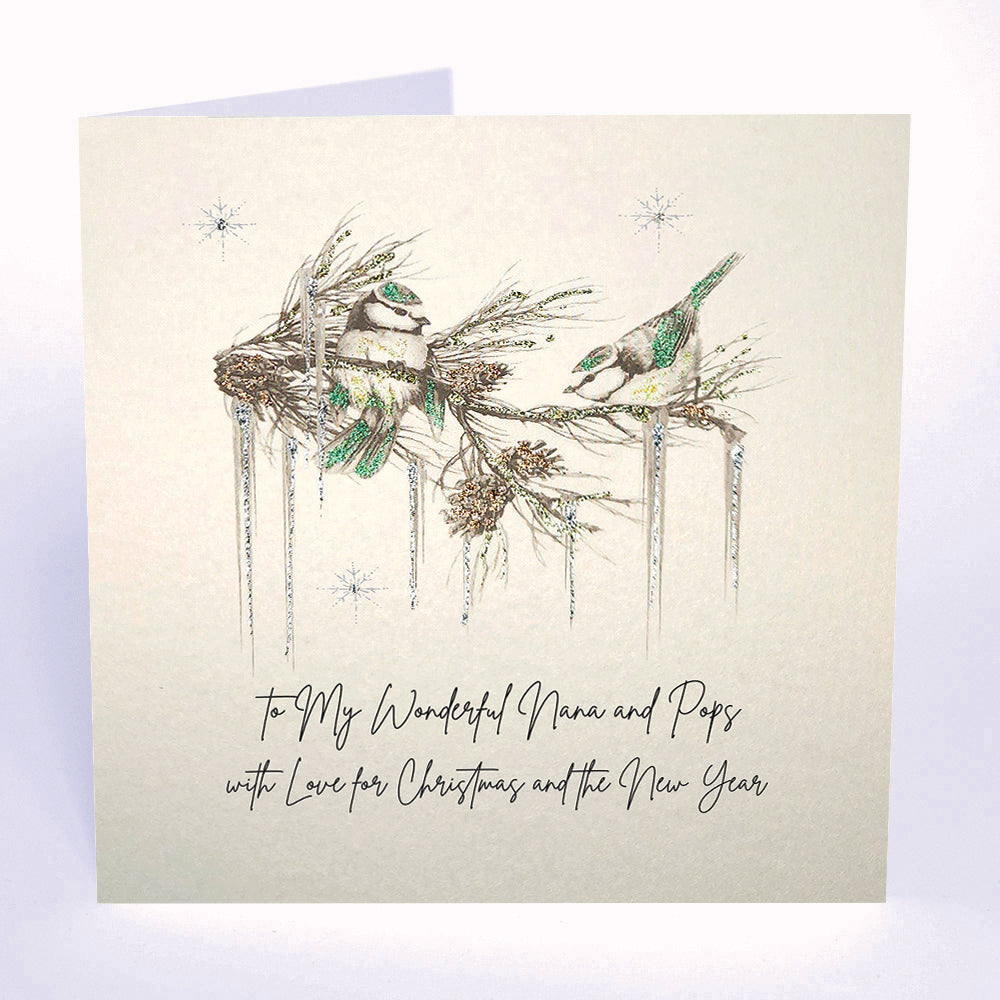 PERSONALISE FOR THEM… To my Wonderful Nana and Pops (Grandparents) with Love for Christmas and the New Year (Birds)