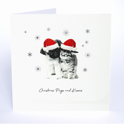 Christmas Pugs and Kisses
