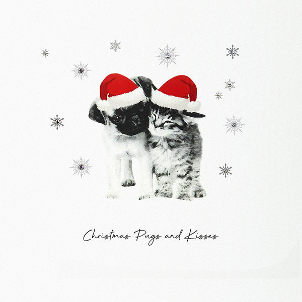 Christmas Pugs and Kisses