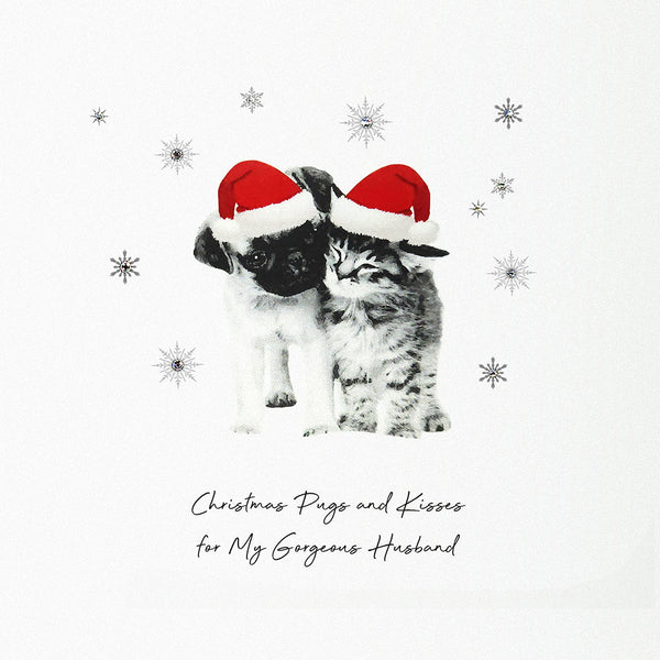 Christmas Pugs and Kisses for My Gorgeous Husband