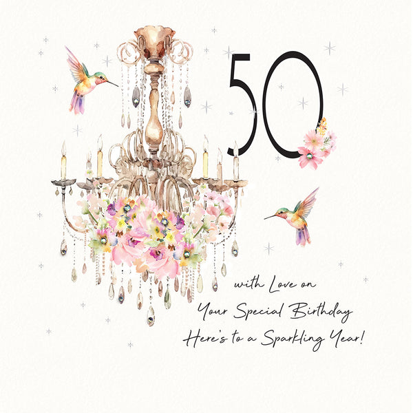 50 With Love on Your Special Birthday Here's to a Sparkling Year