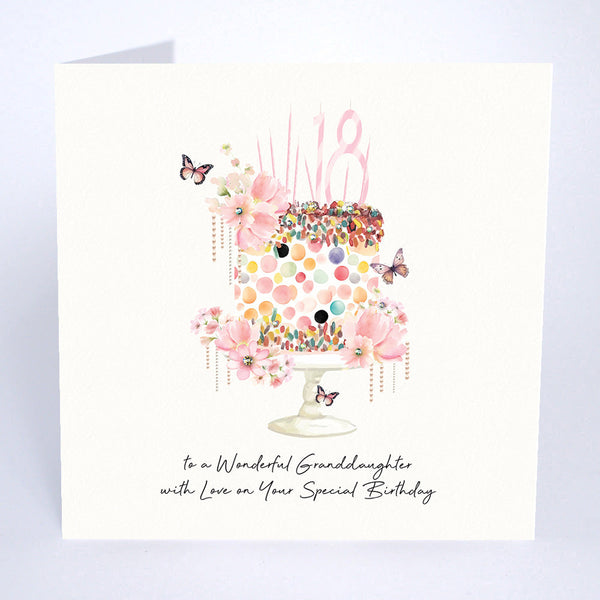 18 to a Wonderful Granddaughter With Love on Your Special Birthday