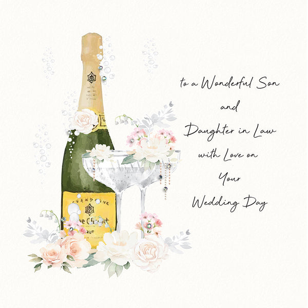 To a Wonderful Son and Daughter in Law With Love on Your Wedding Day