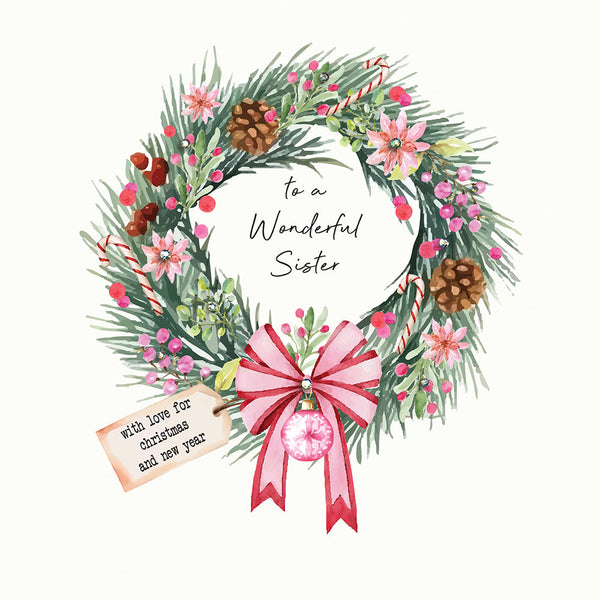 To a Wonderful Sister (Wreath)