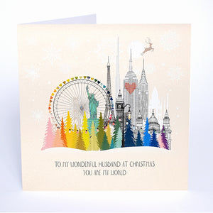 To My Wonderful Husband at Christmas, You are My World