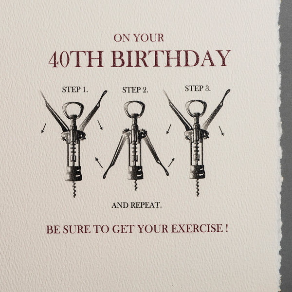 On Your 40th, Get your Exercise