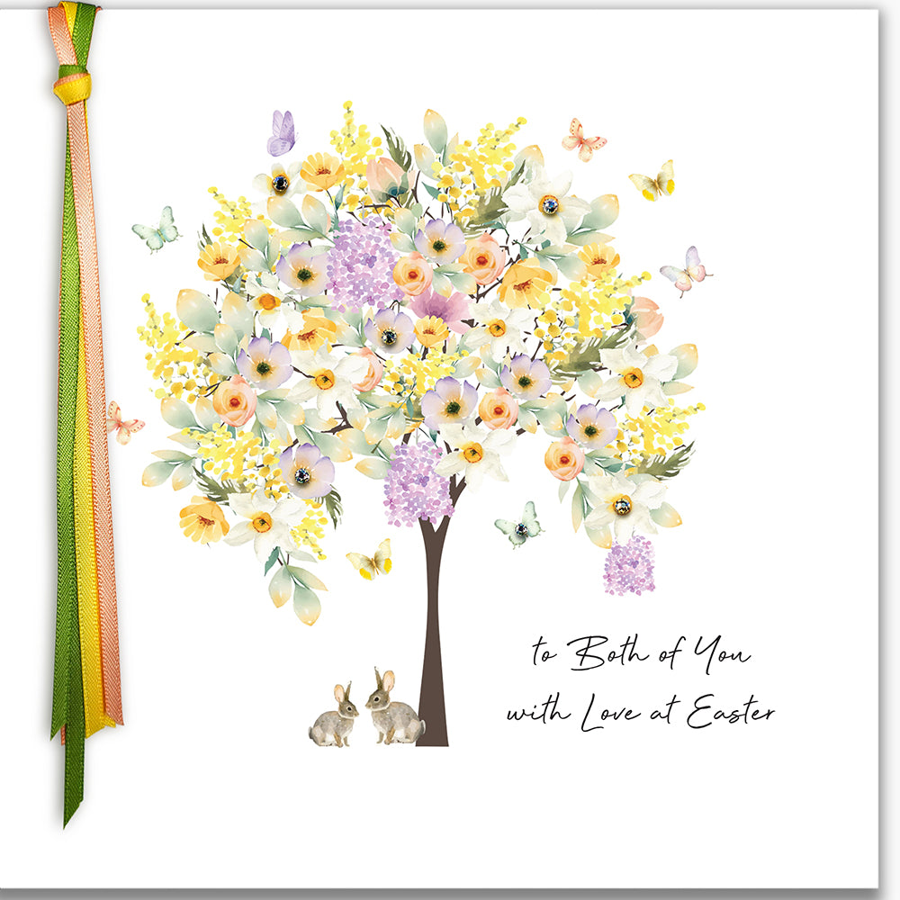 To Both of You with Love at Easter (Tree & Bunnies)