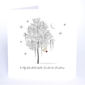 PERSONALISE FOR HER… to My Wonderful Wife for Christmas (Tree Heart)