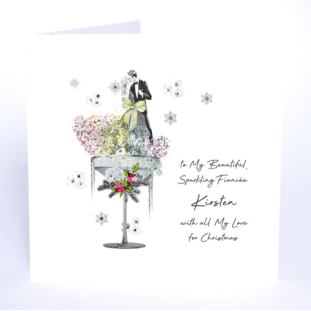 PERSONALISE FOR HER… to my Beautiful Sparkling Fianceé with all My Love for Christmas (Couple Coupe)