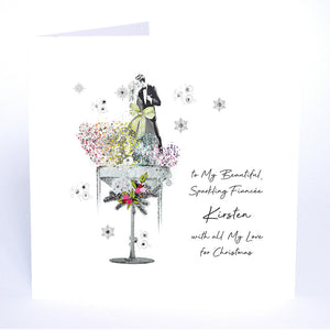 PERSONALISE FOR HER… to my Beautiful Sparkling Fianceé with all My Love for Christmas (Couple Coupe)