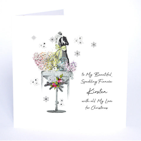PERSONALISE FOR HER… to my Beautiful Sparkling Fianceé with all My Love for Christmas (Couple Coupe)