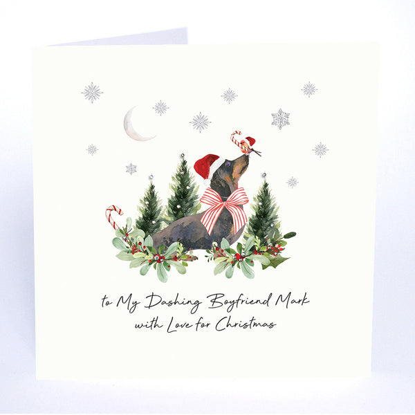 to My Daching Boyfriend with Love for Christmas (Festive Daschund)