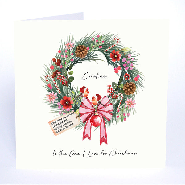 to the One I Love for Christmas (Christmas Wreath Robins)