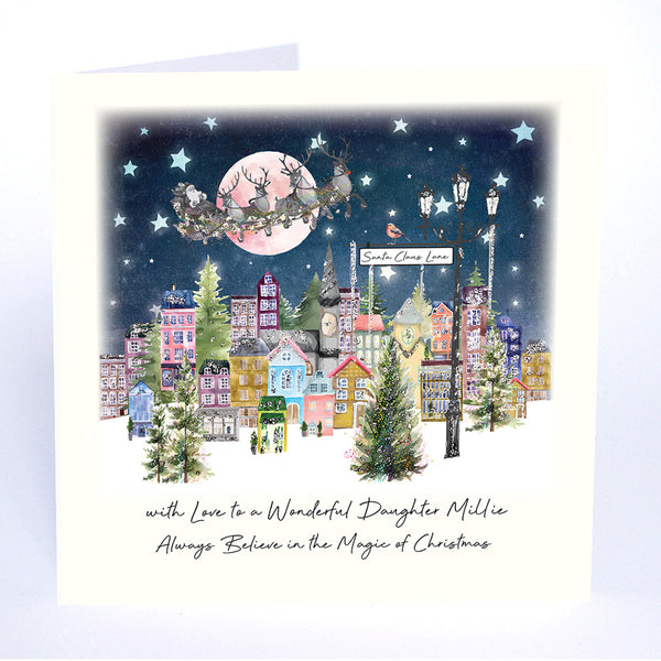 with Love to a Wonderful Daughter Always Believe in the Magic of Christmas (Santa Claus Lane)