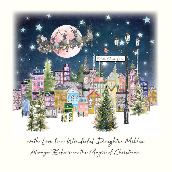 with Love to a Wonderful Daughter Always Believe in the Magic of Christmas (Santa Claus Lane)