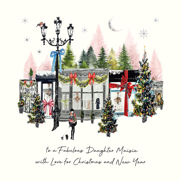 to a Fabulous Daughter with Love for Christmas and New Year (Christmas Shopping)