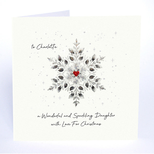 to a Wonderful and Sparkling Daughter with Love for Christmas (Snowflake)